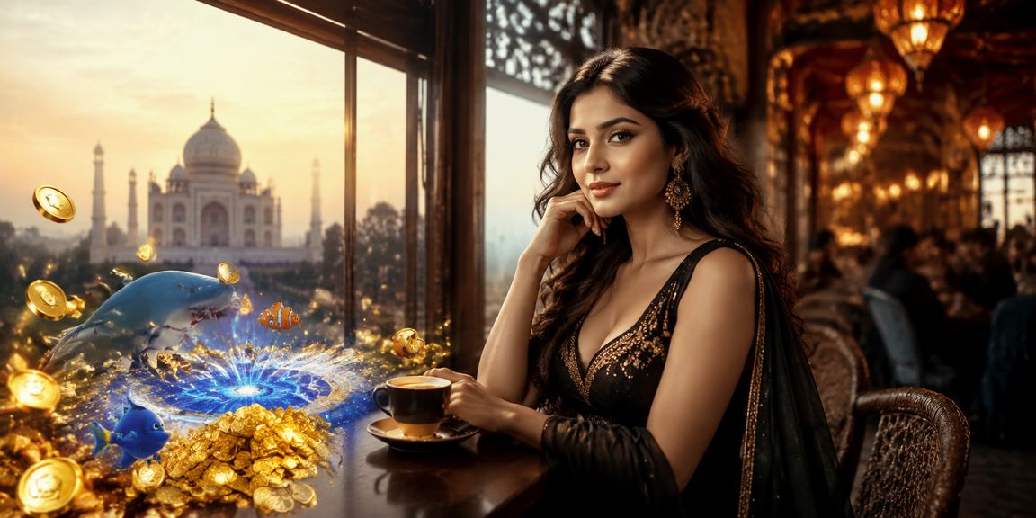 Scenic view of Taj Mahal with vibrant gaming lifestyle in India