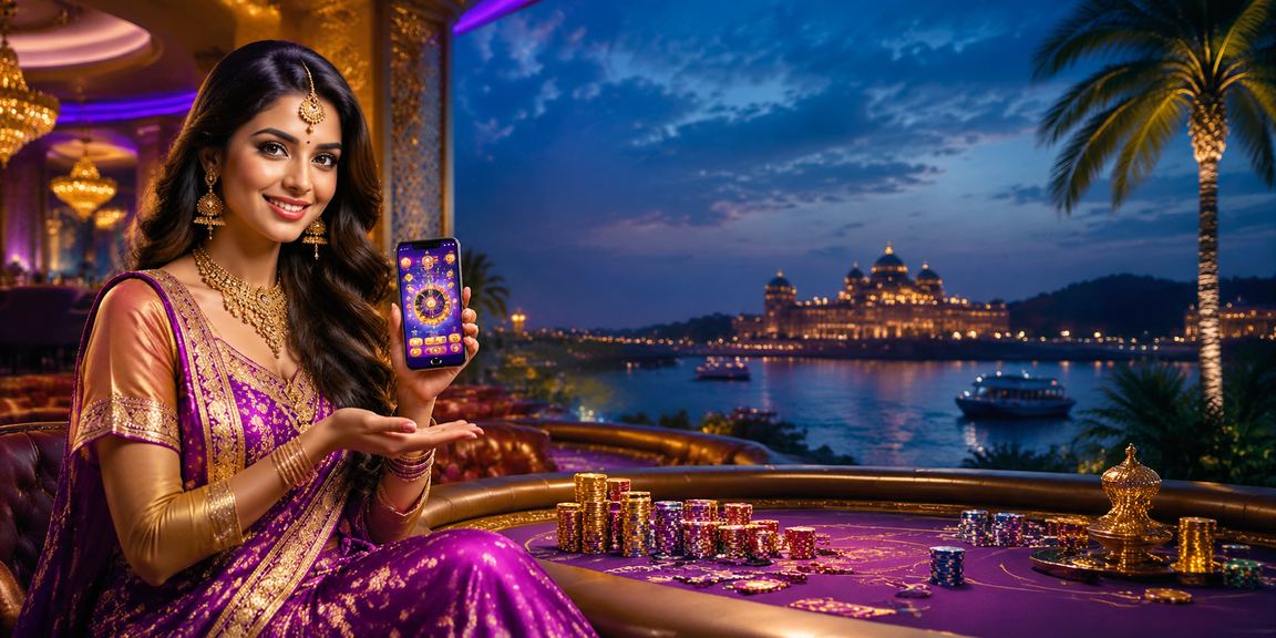 India lottery with blue and gold theme